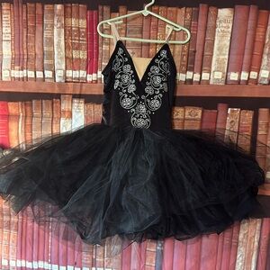 Algy black dance costume leotard full tutu‎ Child Large